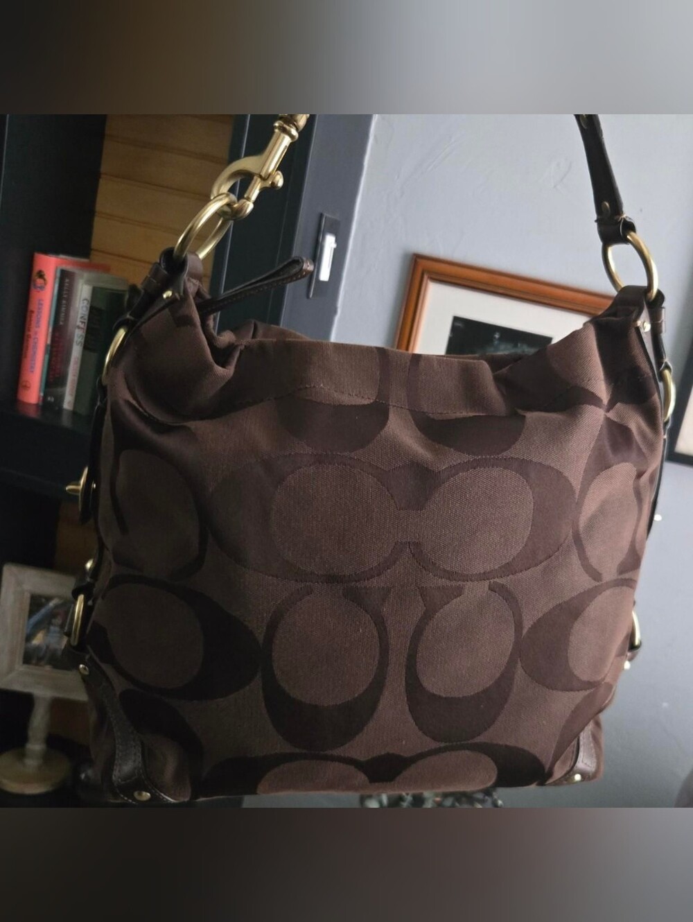 Vintage Y2K Chocolate Brown Coach Carly